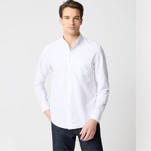 NWT J. Crew Factory Slim flex oxford shirt, men’s size small, in white.